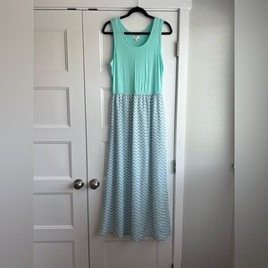 Blue‎ Chevron Maxi Sundress